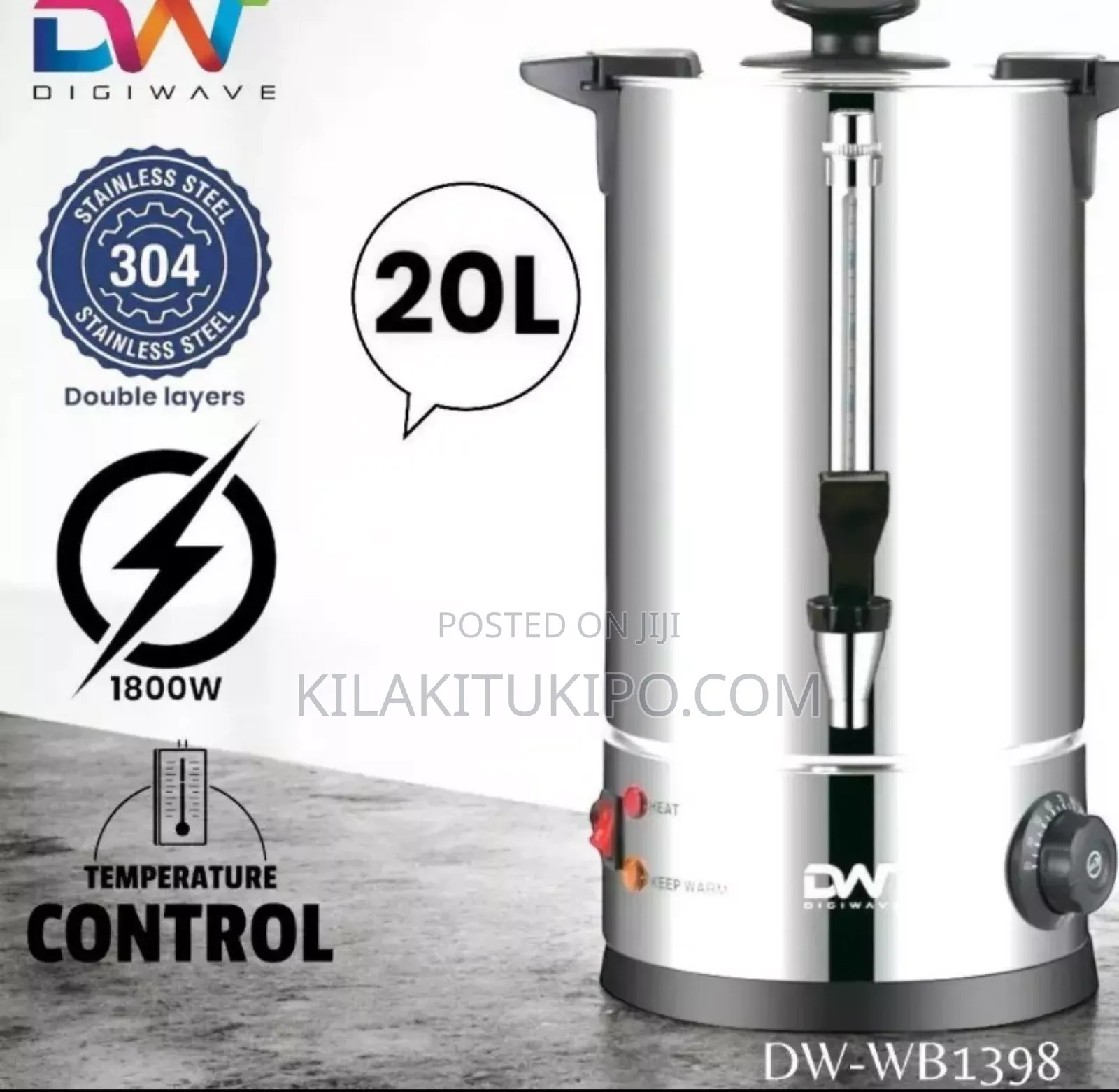 Digiwave Double Layer Water Boiler 20l