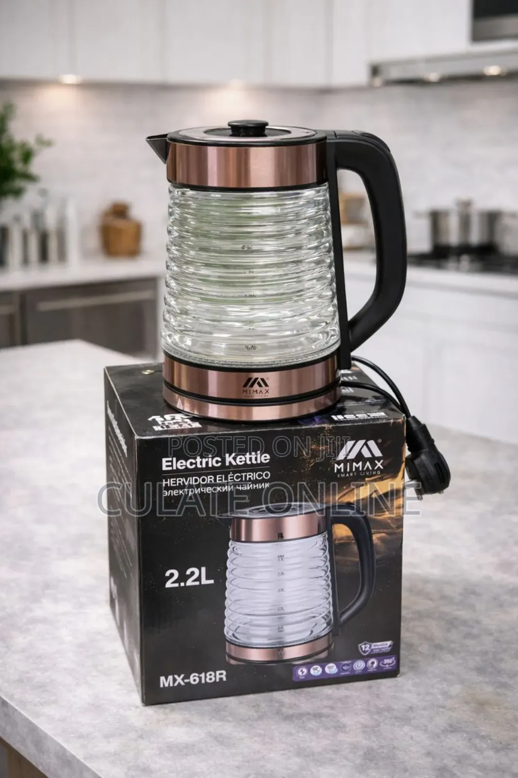 2.2ltrs Mimax Electric Water Kettle (Mx-618r)