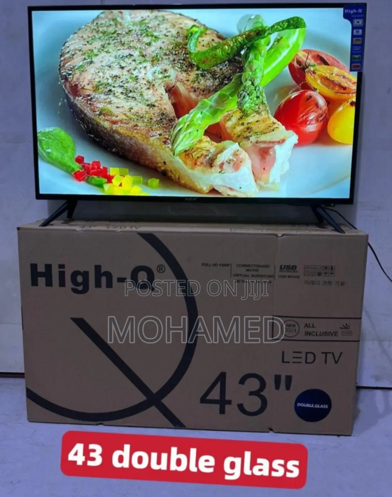  High-Q 43” Led Tv (Double Glass) – Picha Kali, Muonekano Wa Kisasa!