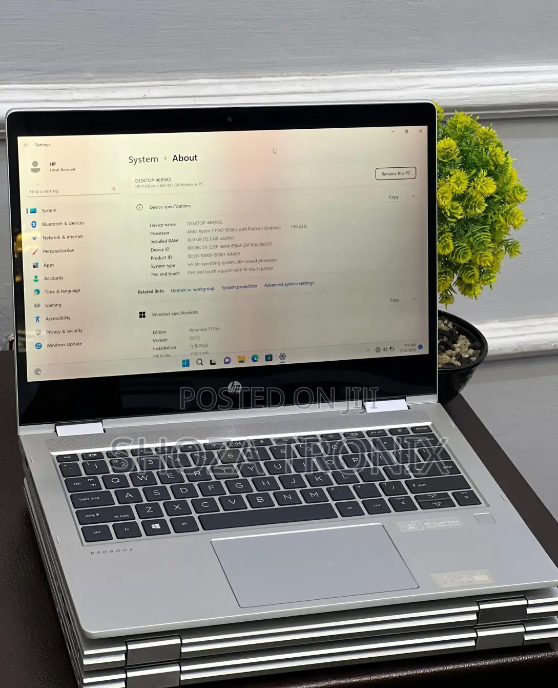 New Laptop HP ProBook X360 435 G8 16GB SSD 512GB