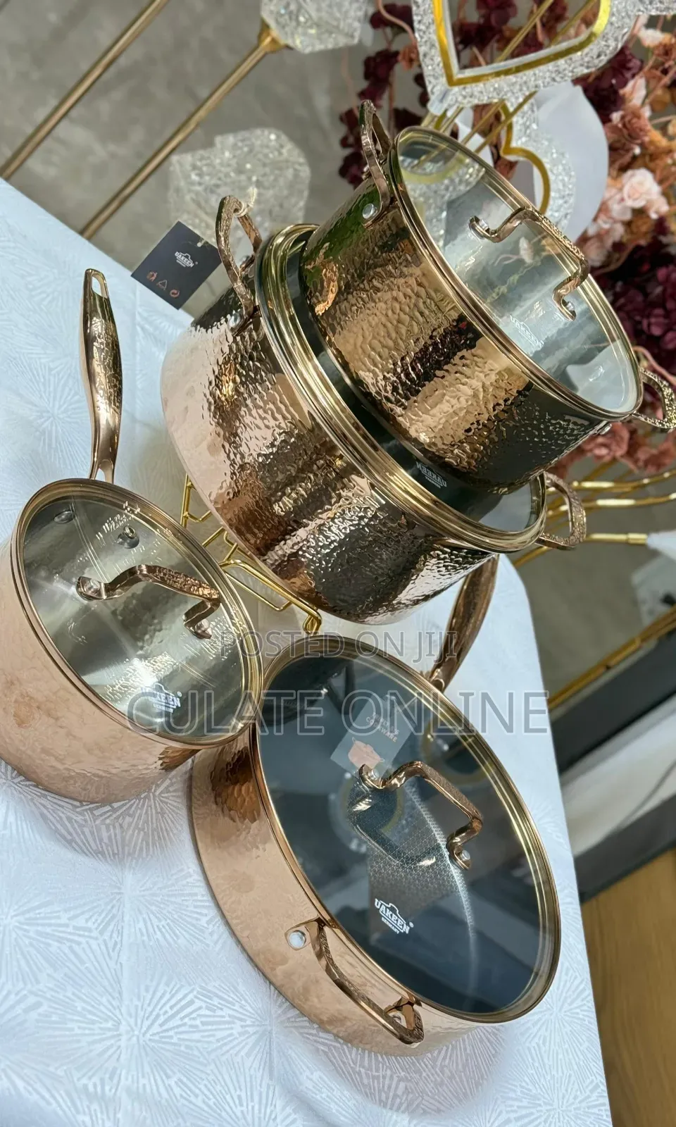 5pcs Uakeen Stainless Steel Cookware Set