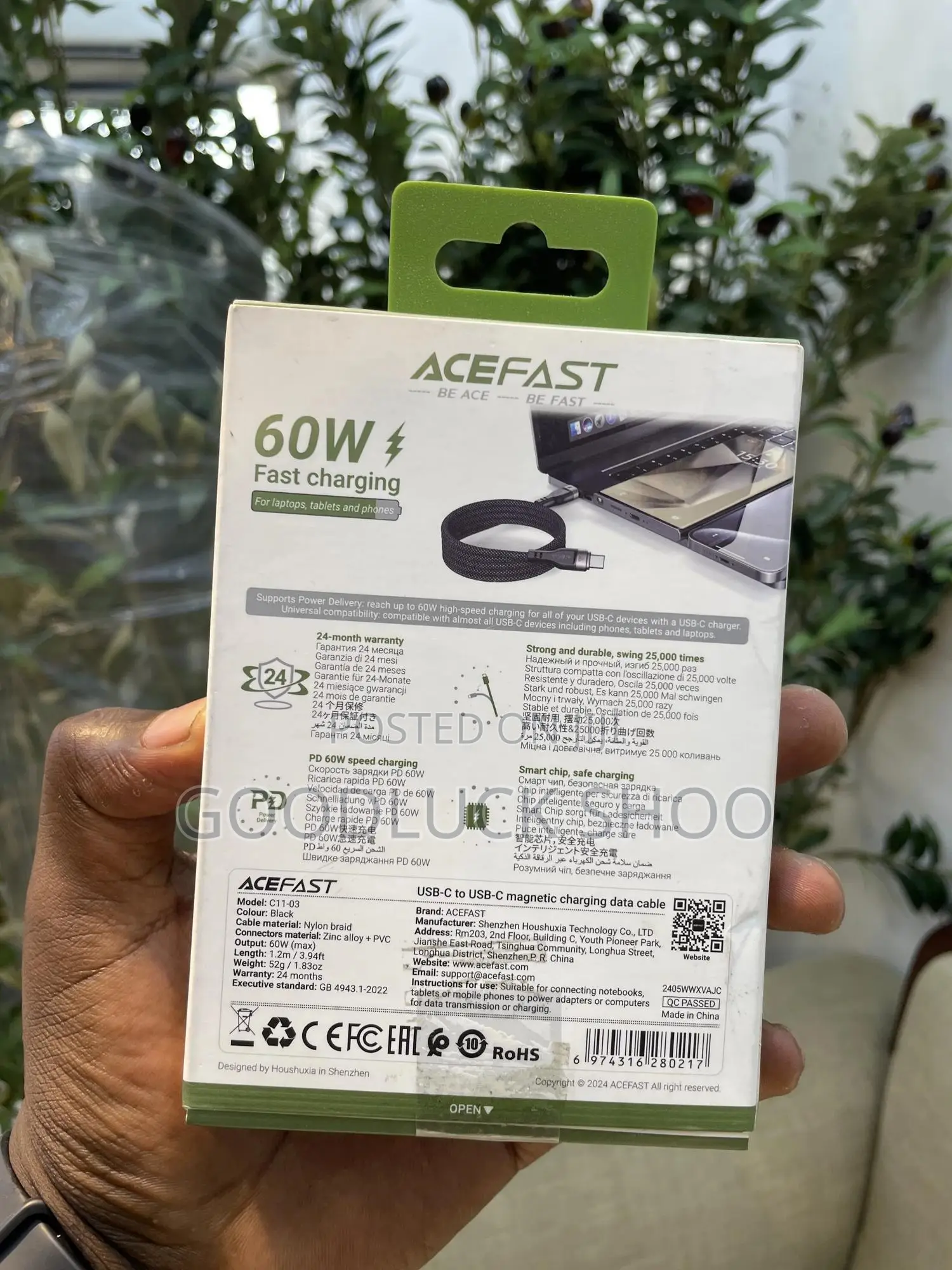 Acefast Fast Charging Data Cable Magnetic Braid