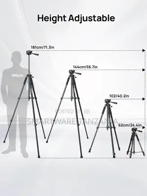 Camera Tripod Professional Portable Adjustable Aluminum Smartphone