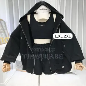 Casual 3 Pieces Set ( Hood + Tank Top + Short )