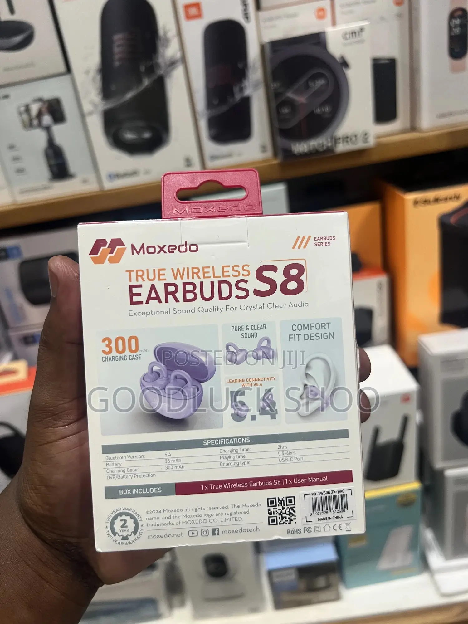 Moxedo True Open Ear Earbuds S8,