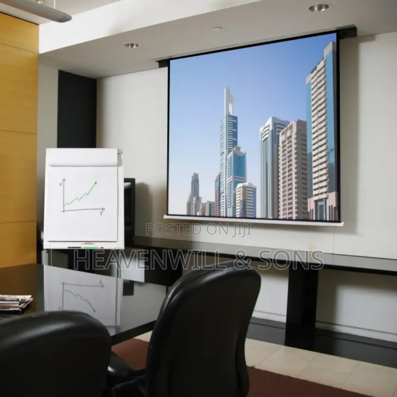 Portable Projector Screen 150-inch (332cm × 187 Cm)–Wall/Ceiling Mount
