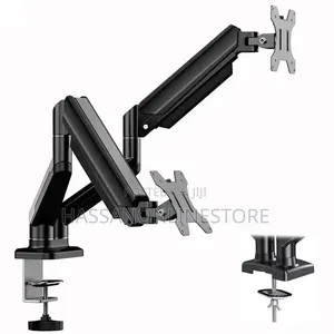Dual Monitor Arm Mount 27" - No Drooping Full Motion Adjustable Stand