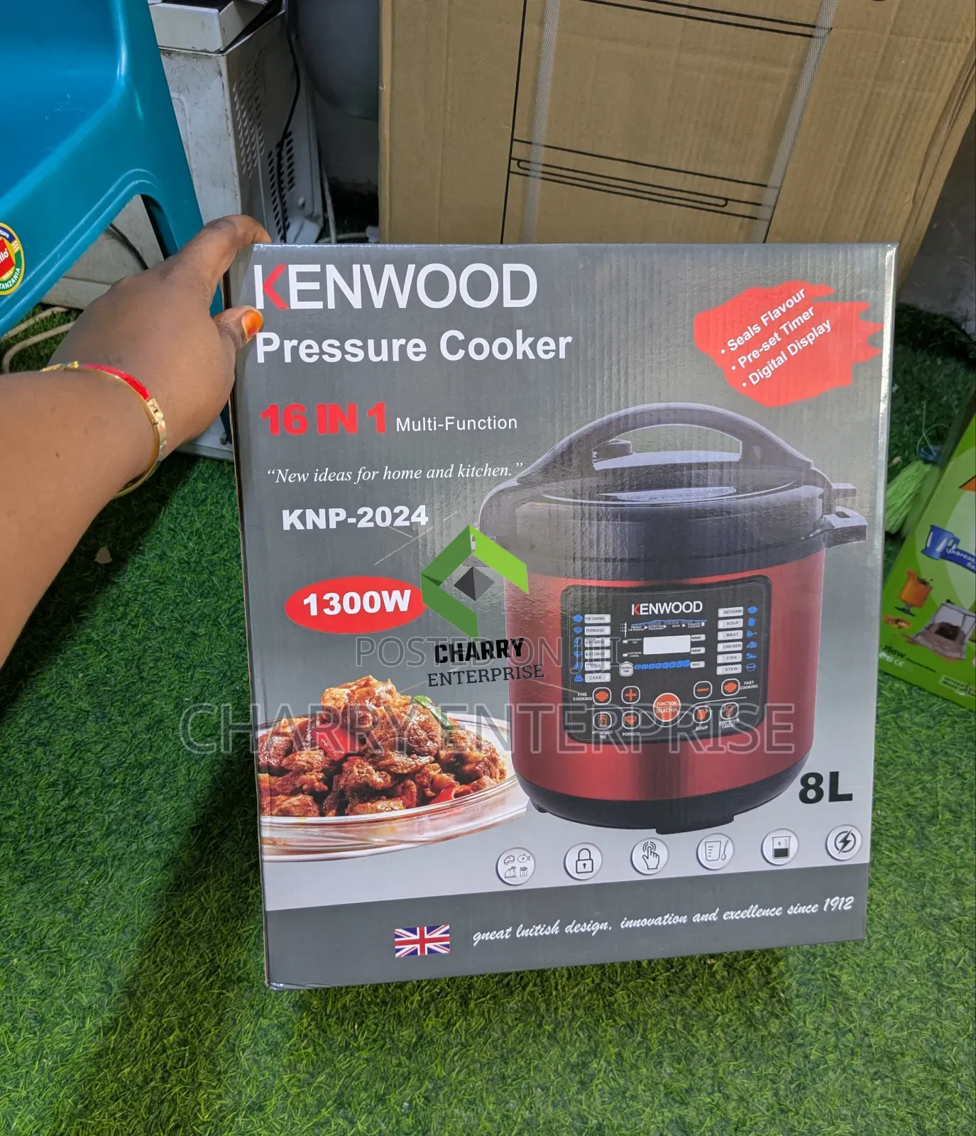Original 16 in 1 Digital Kenwood Pressure Cooker Made in Uk 8l 1300w