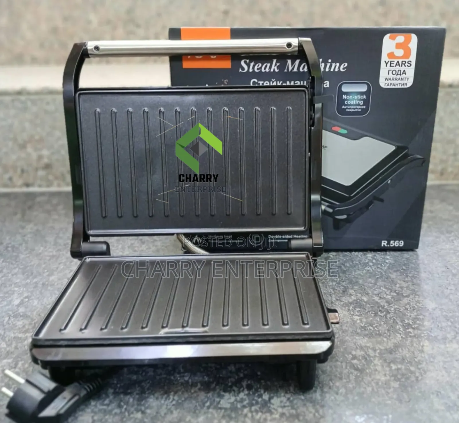 Raf Non Stick Double Sided Sandwich Maker, Waffles and Gril