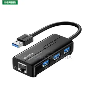 Ugreen Usb 3.0 Hub With Ethernet Adapter 3-port Gigabit Network Rj45