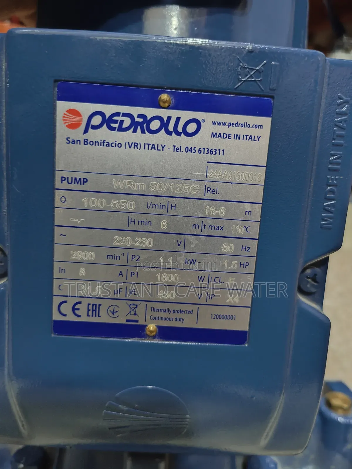 Pedrollo Centrifugal Pump 1.5hp