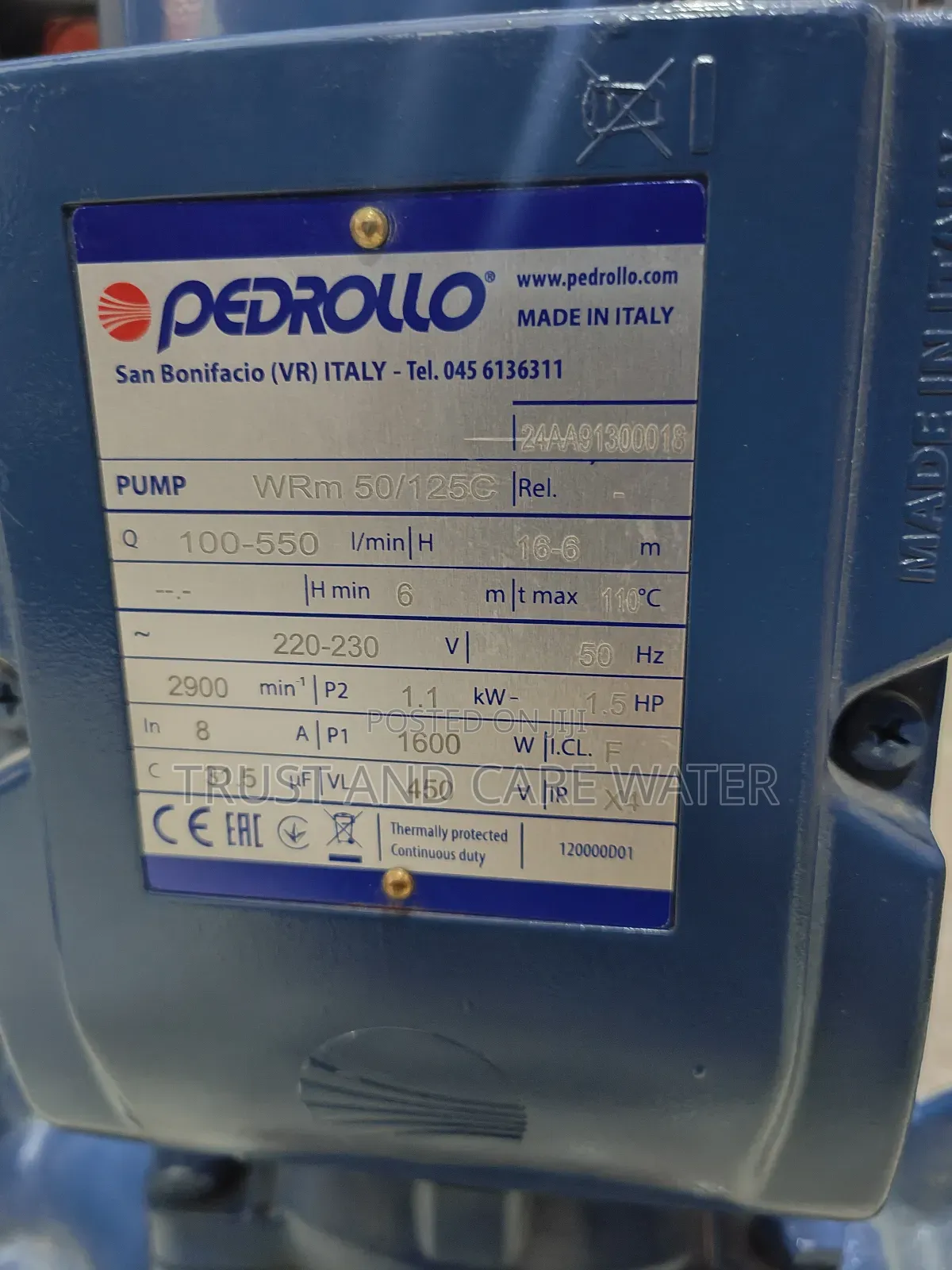 Pedrollo Centrifugal Pump 1.5hp