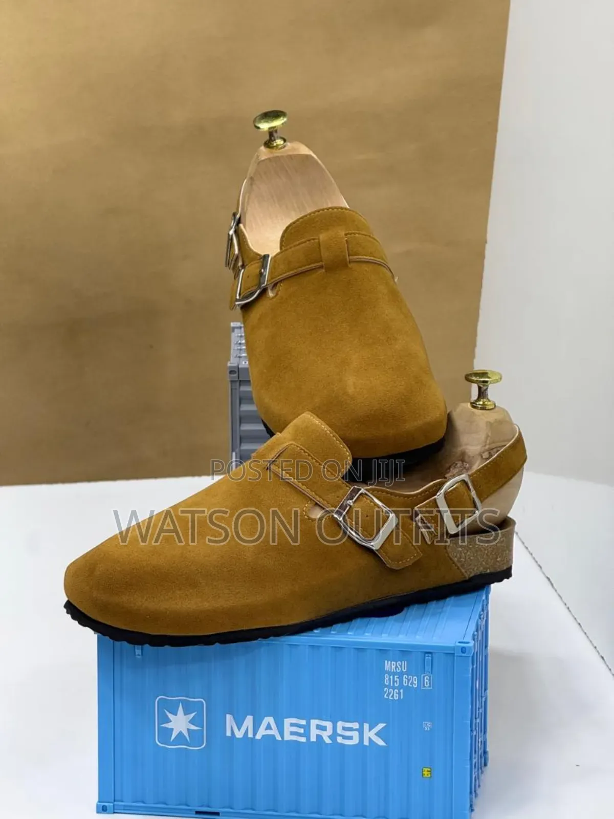 Men's Leather Sandal Shoes Almost Open