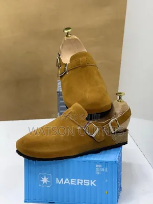 Men's Leather Sandal Shoes Almost Open