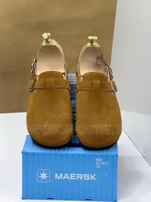 Men's Leather Sandal Shoes Almost Open