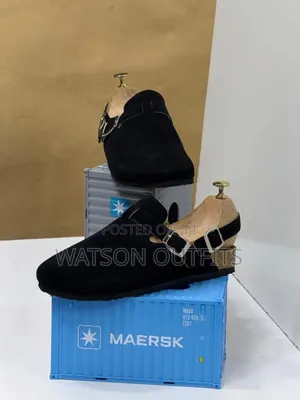 Men's Leather Sandal Shoes Almost Open