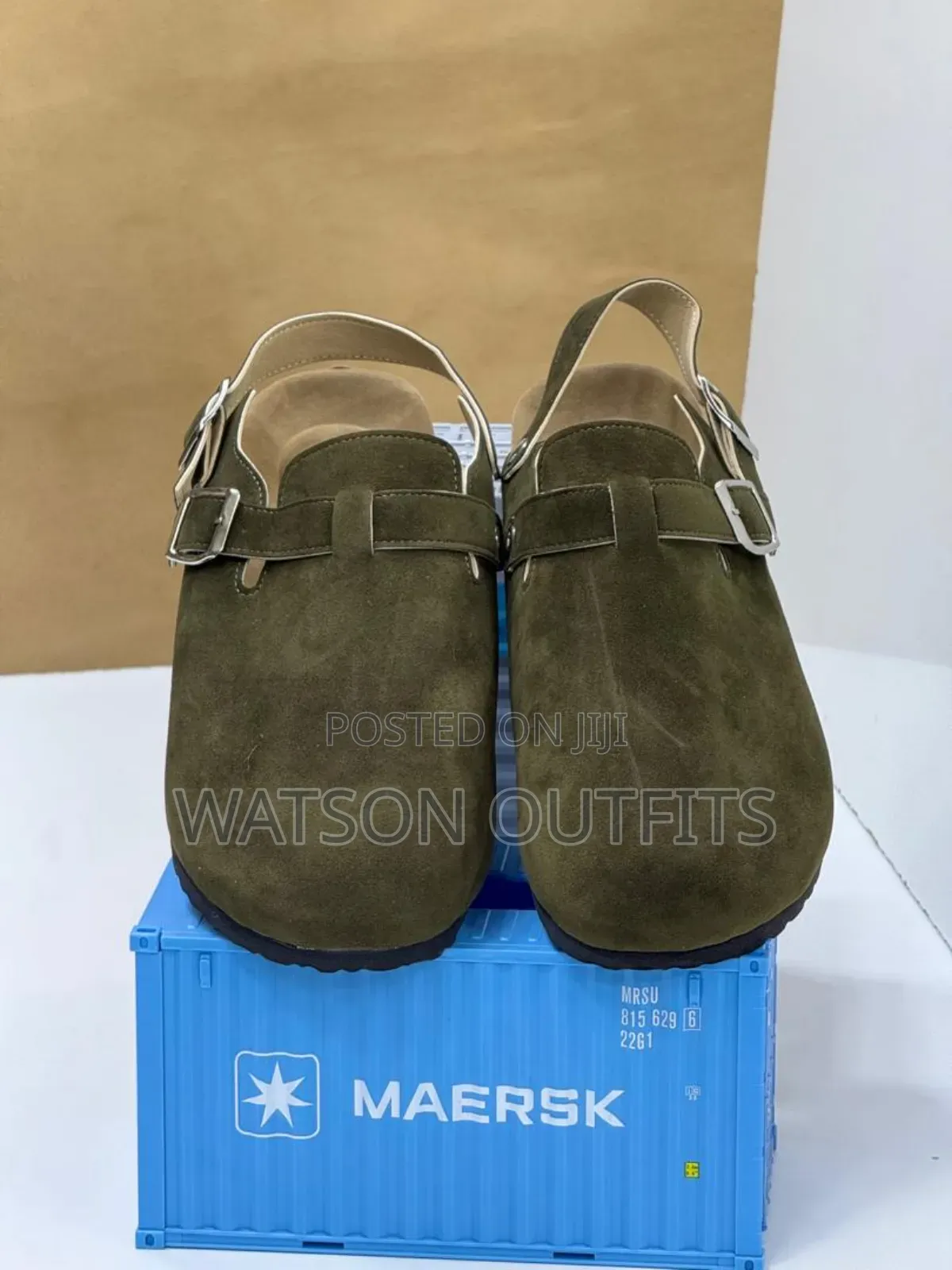 Men's Leather Sandal Shoes Almost Open
