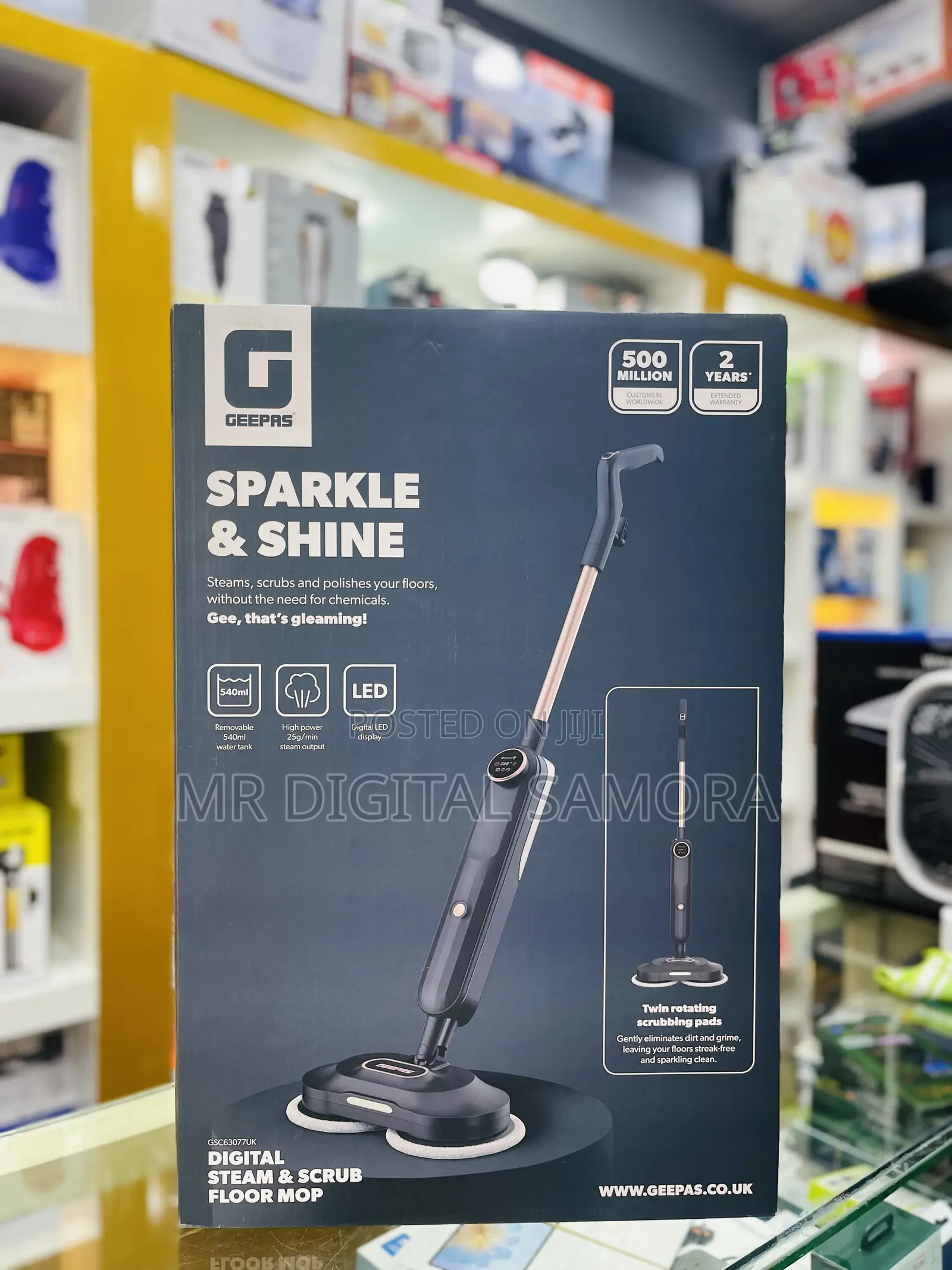 Geepas Digital Steam Scrub Floor Mop