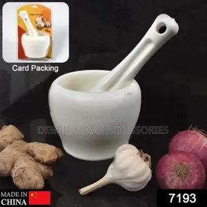 Garlic Pods Crushing Tool, Plastic Pestle-Mortar