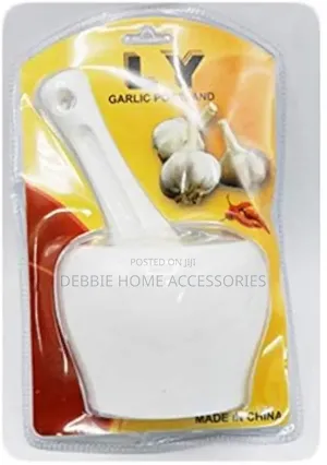 Garlic Pods Crushing Tool, Plastic Pestle-Mortar