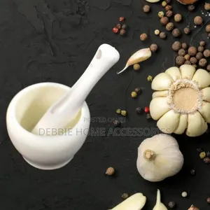 Garlic Pods Crushing Tool, Plastic Pestle-Mortar