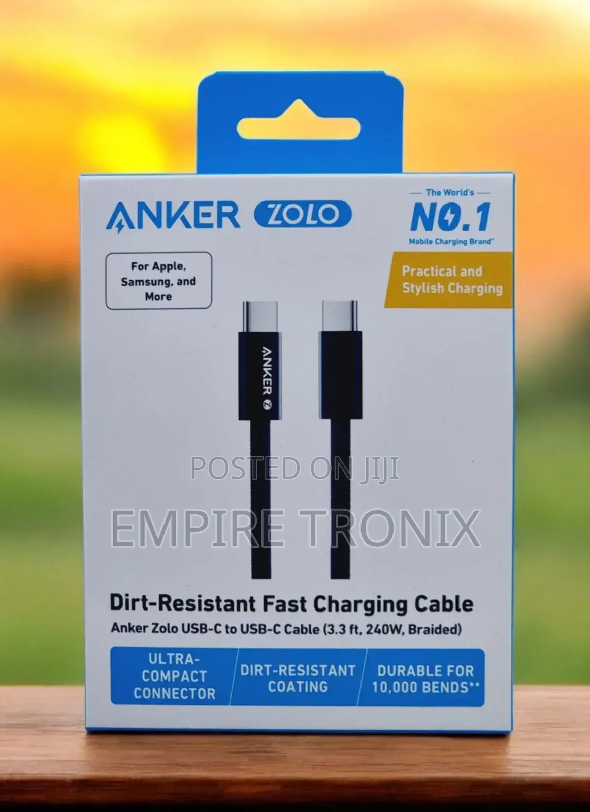 Anker Zolo 240w Usb-C Charging Cable (6ft)