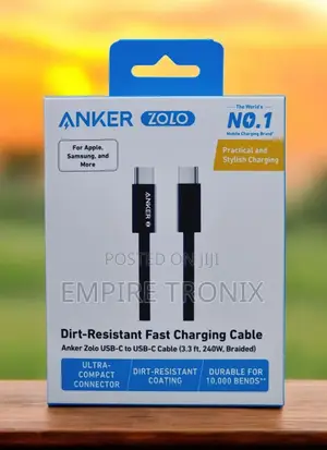 Anker Zolo 240w Usb-C Charging Cable (6ft)
