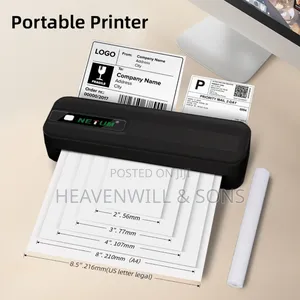 Rechargeable Wireless A4 Thermal Printer – Inkless, Compact & Portable