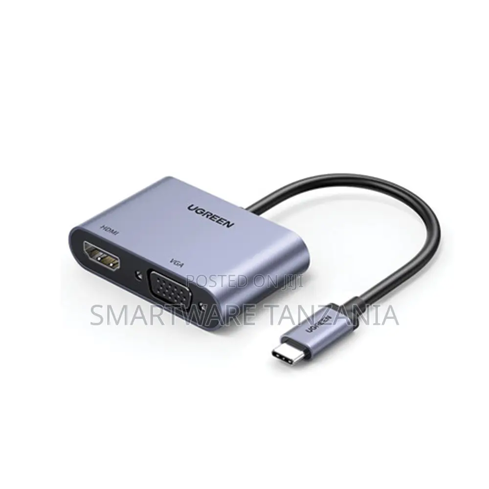 Ugreen Cm162 Usb C to Hdmi Vga Adapter 2 in 1 Converter Aluminum Hub