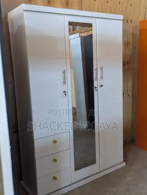 White Three Doors Drawer