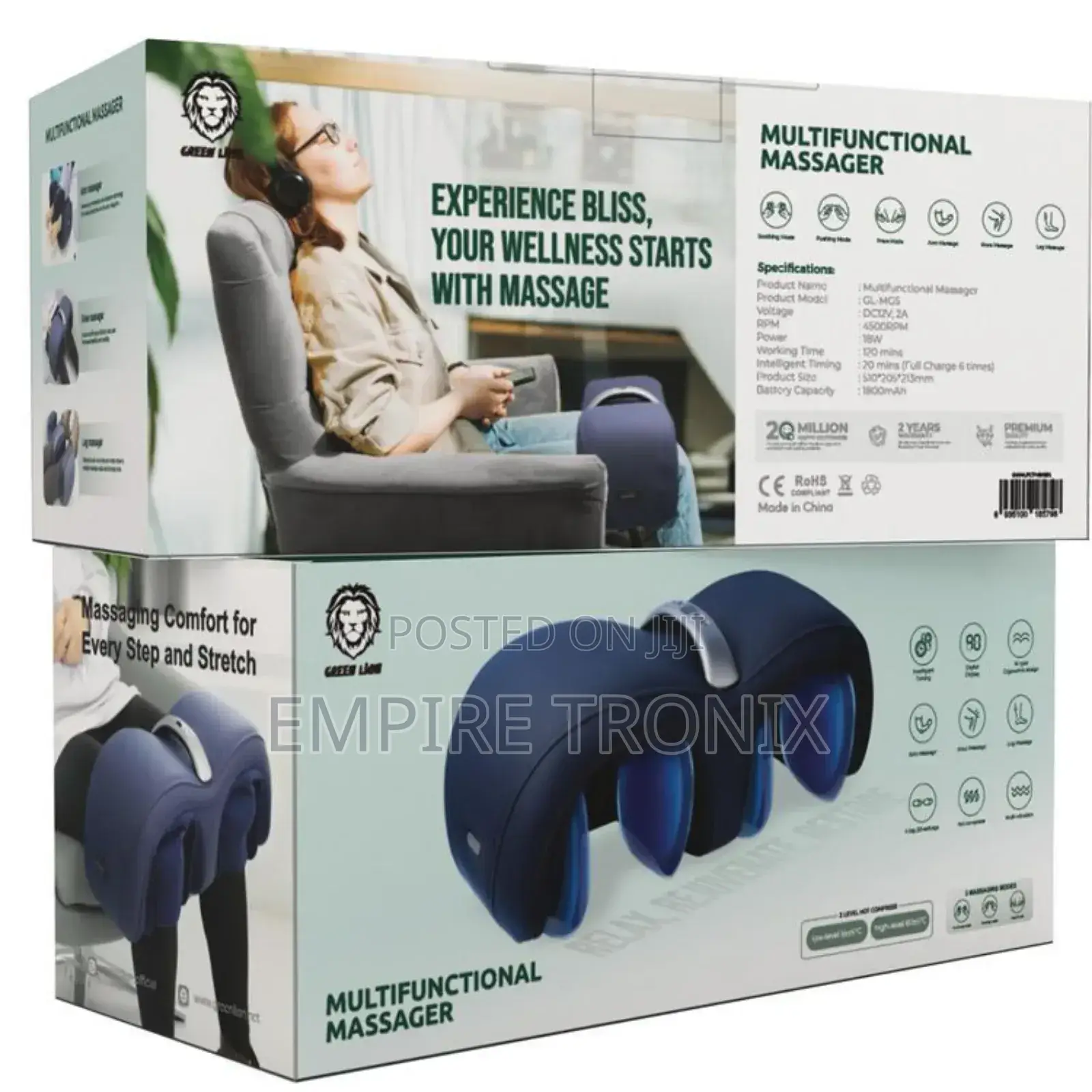 Green Lion Multifunctional Massager - Blue
