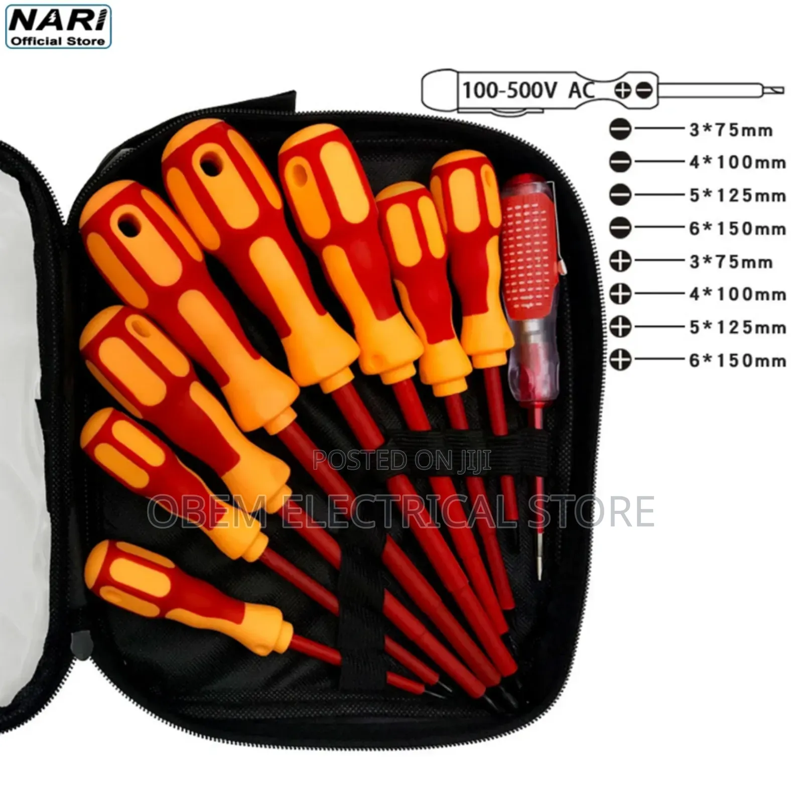 9 Pieces Insulated Screwdrivers Set.
