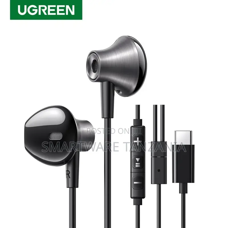Ugreen Ep106 Usb C Headphones Wired Hi-Fi Stereo Earbuds Mic Volume
