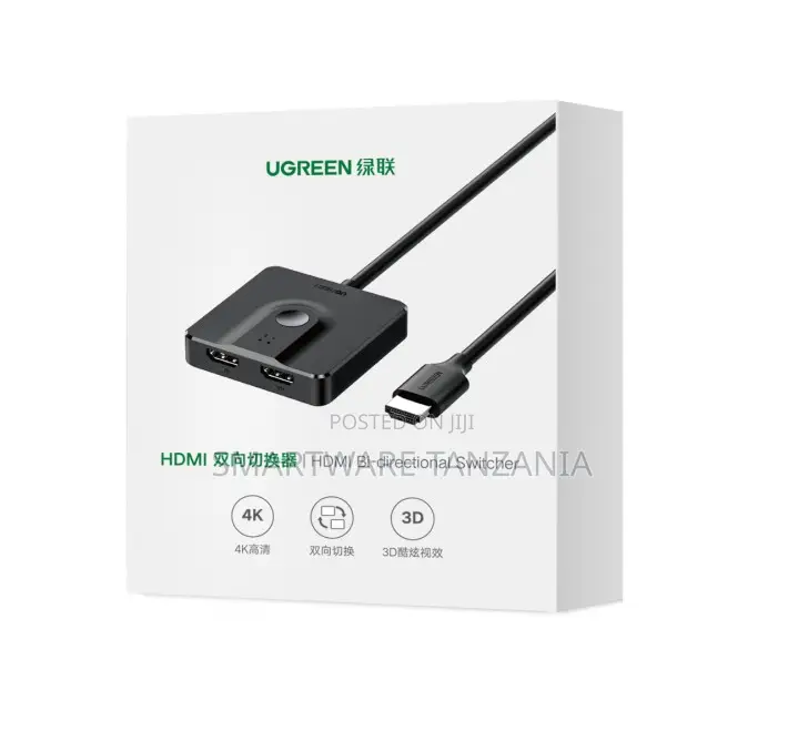 Ugreen Cm311 Hdmi Switch 60hz Bidirectional Splitter 2 in 1 Cable