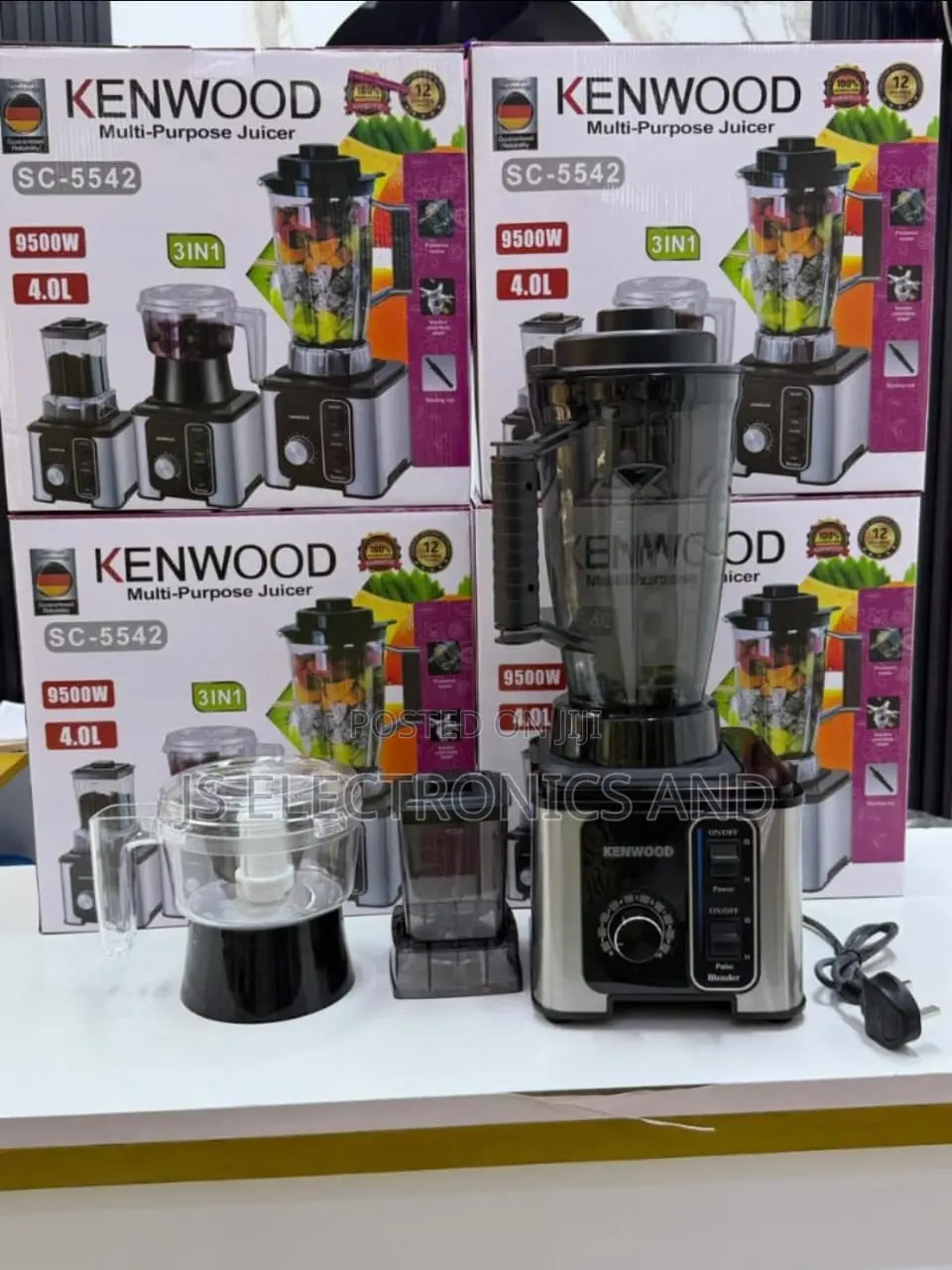 Kenwood Blender Heavy Duty 3 in 1 Liter 4.0 Strong Blender