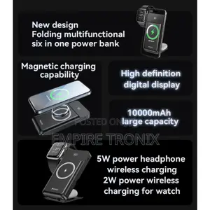 Yesido Yp69 10000mah 6-in-1 Magnetic Wireless Power Bank