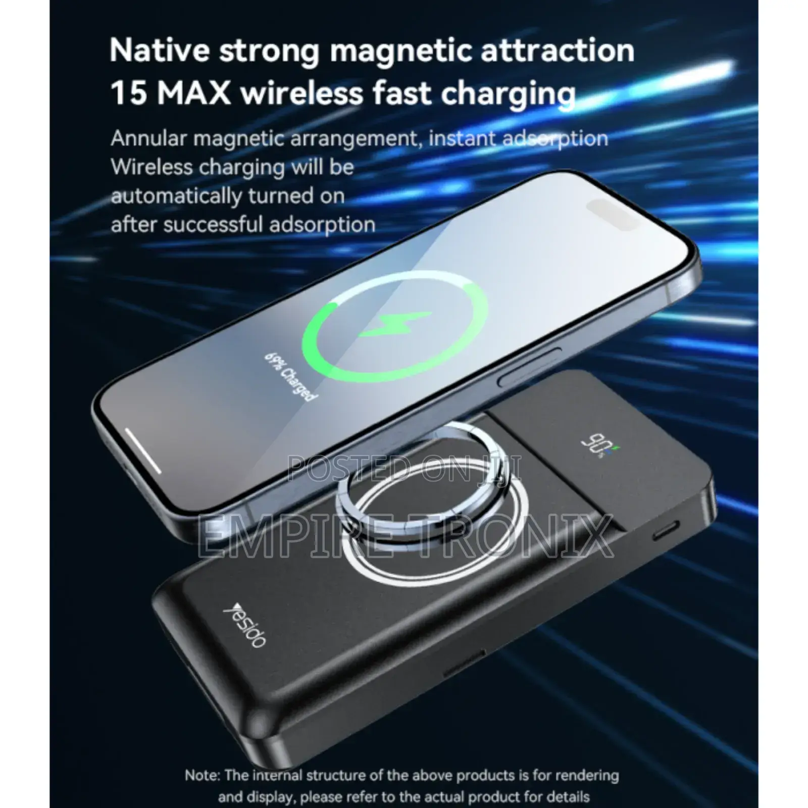 Yesido Yp69 10000mah 6-in-1 Magnetic Wireless Power Bank