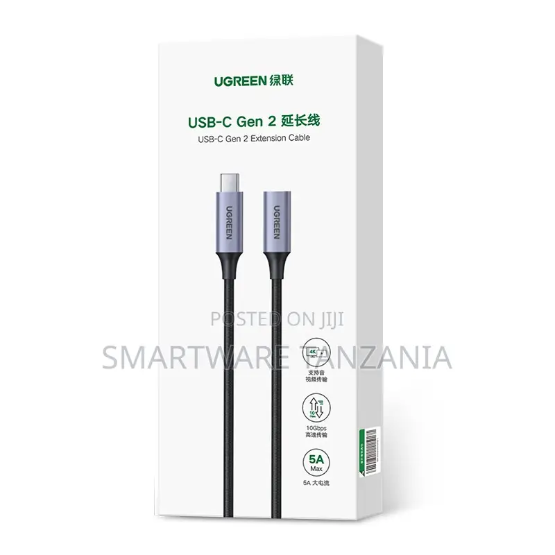Ugreen Usb C Extension Cable 1.5ft 3.2 Extender Nylon Braided Type C