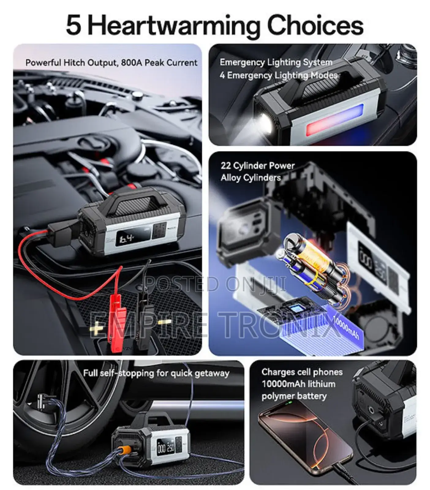 Yesido Vc13 5-in-1 Car Jump Starter 10000mah