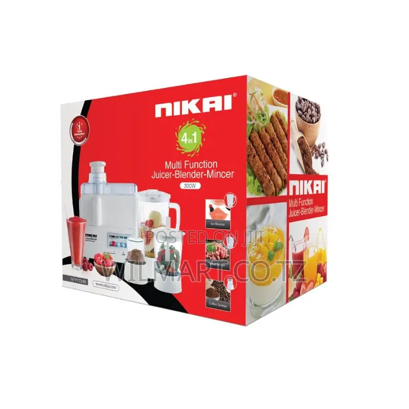Nikai Juicer Extractor 1.6l 4 in 1 Juicer Blender Meat Chopper Grind