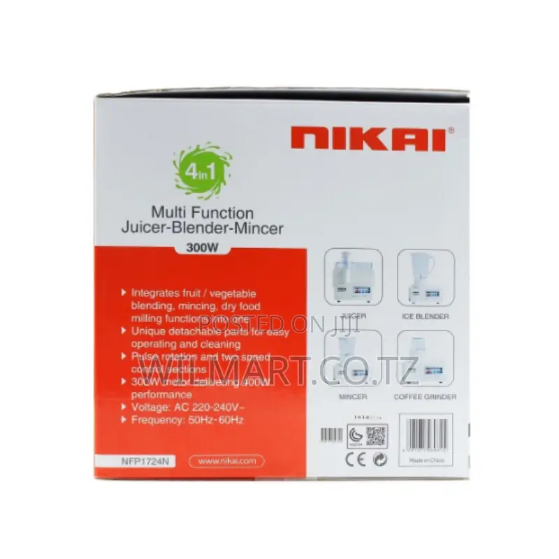 Nikai Juicer Extractor 1.6l 4 in 1 Juicer Blender Meat Chopper Grind