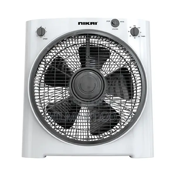 Nikai Box Fan 12inch With Rotating Grill 40w Nf755n2 60 Mins Timer 5 P