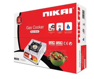 Nikai Gas Cooker 1 Burner Steel Ng843 Stainless Steel Auto Blue Flame