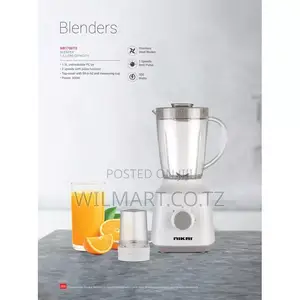 Nikai Blender 1.5l With Dry Grinder 300w Nb1700t3 Unbreakable Jar