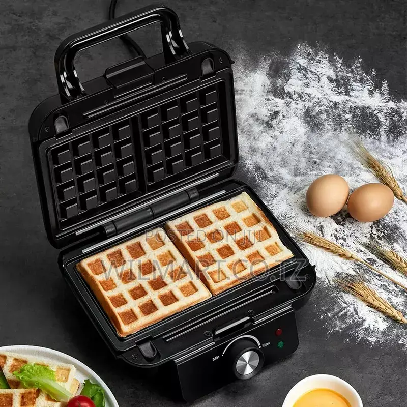 Nikai Sandwich Toaster 2 Slice 3 in 1 Waffle Grill and Sandwich 750w