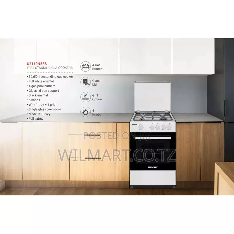 Nikai Oven Cooking Range 4grill Burner Single Glass Ovens Door 50x50cm