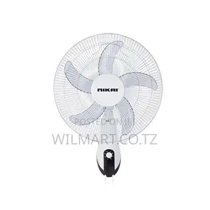 Nikai Wall Fan 16 Inch 5 Blades 3 Speeds 45w Nwf1635t1 T Class Copper