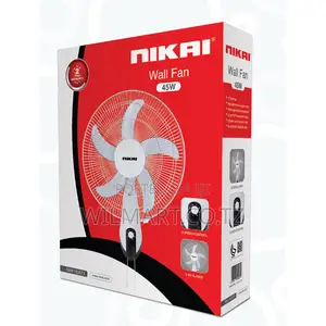 Nikai Wall Fan 16 Inch 5 Blades 3 Speeds 45w Nwf1635t1 T Class Copper