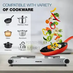 Nikai Hot Plate 188mm Double Steel Body 2500w Nktoe5n2 Overheat Protec