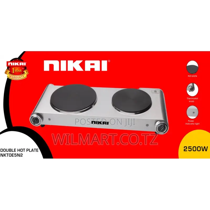 Nikai Hot Plate 188mm Double Steel Body 2500w Nktoe5n2 Overheat Protec